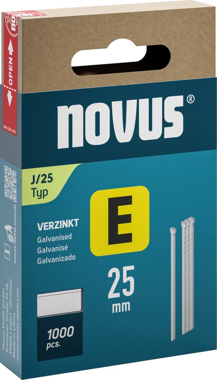 Novus Nagels 044-0091 Gegalvaniseerde draad Grijs, zilver 1000 Stuks