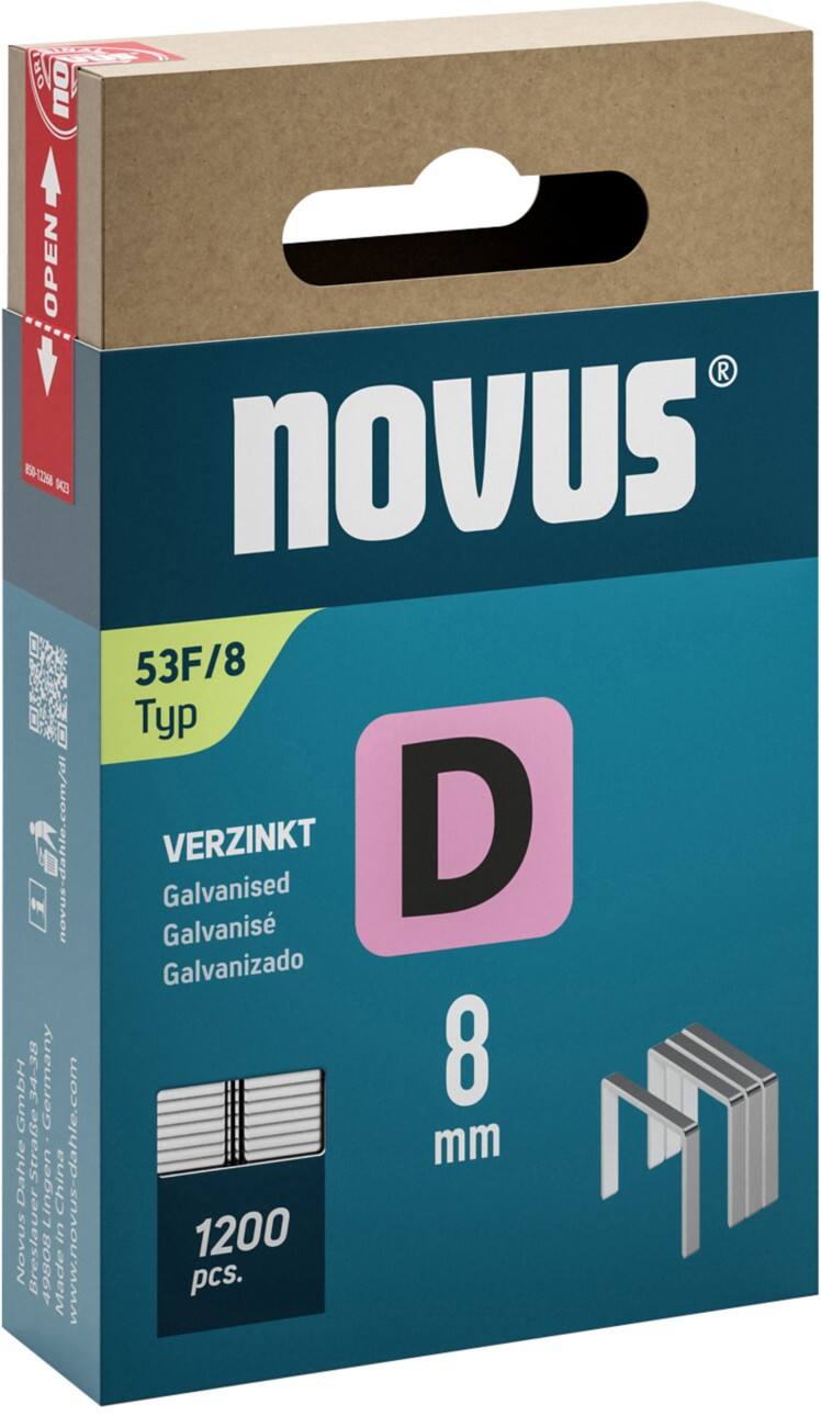 Novus Nietjes 042-0789 Gegalvaniseerde draad Grijs, zilver 1200 Stuks