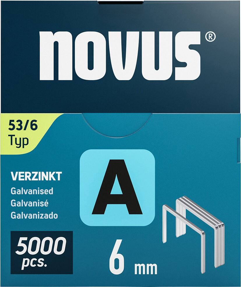 Novus Nietjes 042-0761 Gegalvaniseerde draad Grijs, zilver 5000 Stuks