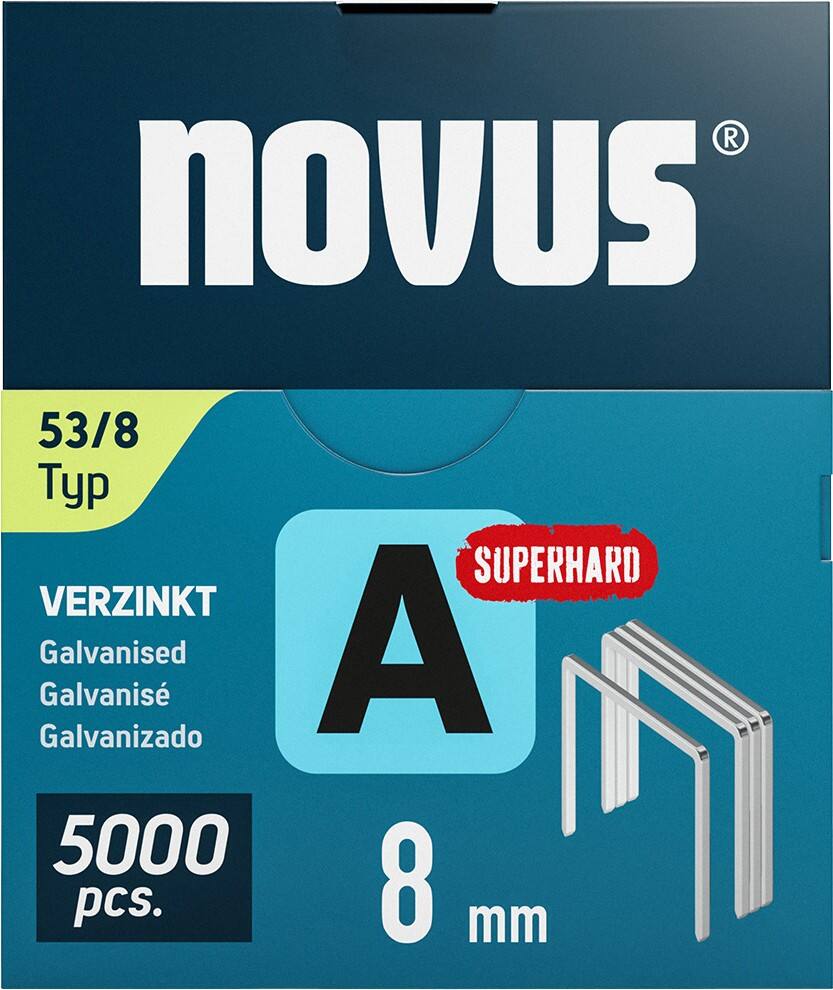 Novus Nietjes 042-0762 Gegalvaniseerde draad Grijs, zilver 5000 Stuks