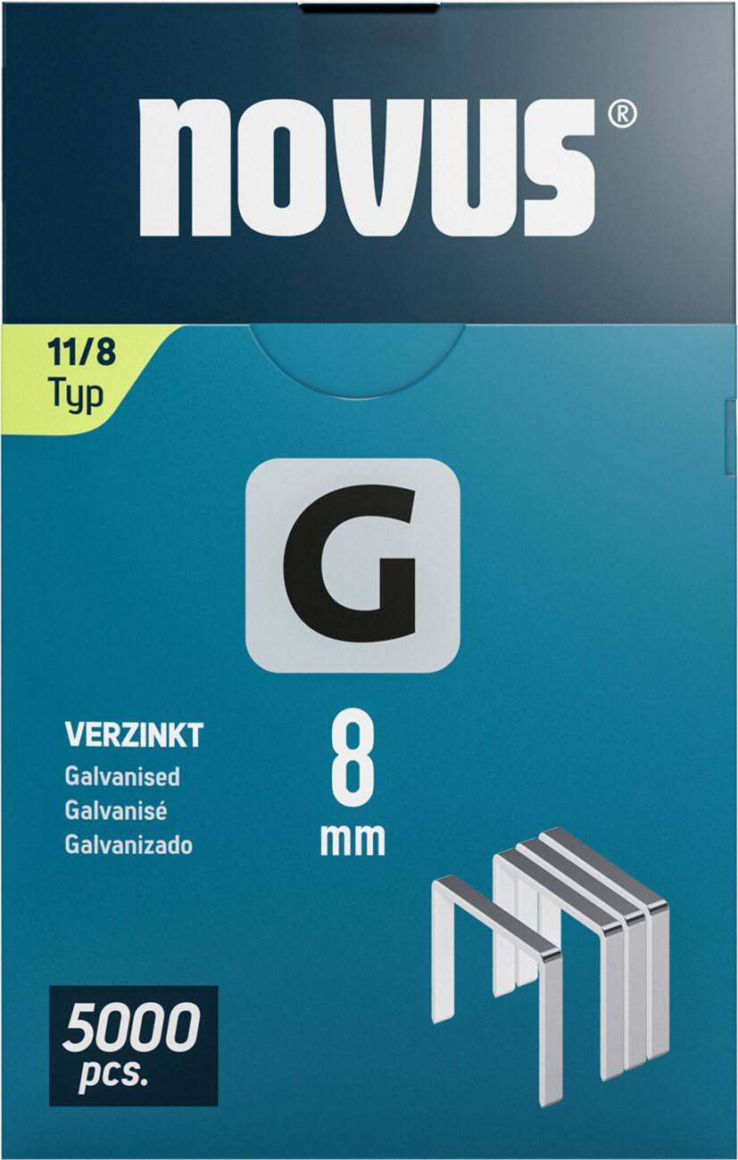 Novus Nietjes 042-0766 Gegalvaniseerde draad Grijs, zilver 5000 Stuks