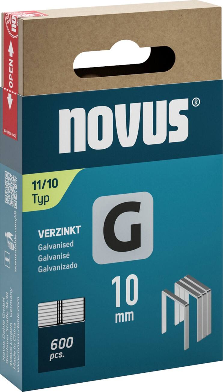 Novus Nietjes 042-0797 Gegalvaniseerde draad Grijs, zilver 600 Stuks