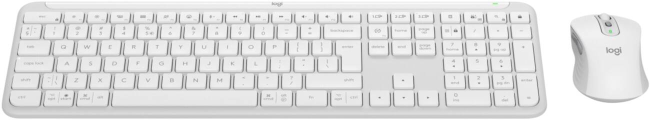 Logitech Signature Slim MK950 Draadloos Toetsenbord en muis Wit 920-012491