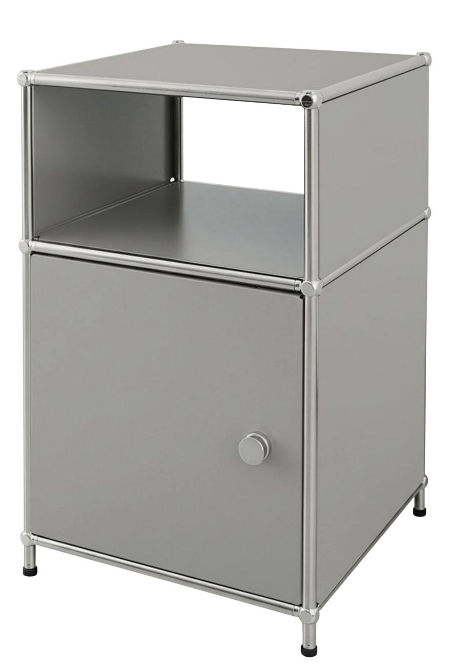Floordirekt Concept Epure Staal Bijzettafel 400 x 400 x 650 mm Grijs