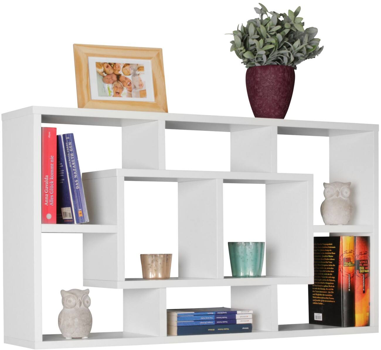 WOHNLING Spaanplaat Wandplank 8 850 x 160 x 475 mm Wit