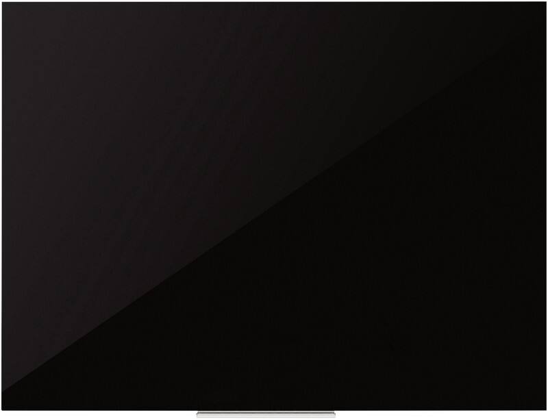 Glasbord Wandmontage Magnetisch Enkel 120 (B) x 90 (H) cm Zwart