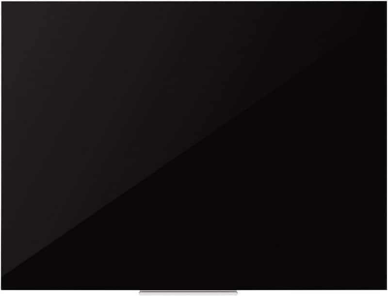 Glasbord Wandmontage Magnetisch Enkel 90 (B) x 60 (H) cm Zwart