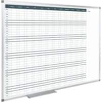 Jaarplanner Magnetisch Hoekbevestiging 90 (B) x 60 (H) cm Metaal Wit
