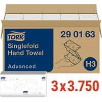 Tork Advanced Papieren handdoek Wit Papier 45 Stuks à 250 Vellen
