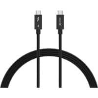 XLayer Colour Line USB-C-kabel USB-C Male naar USB-C USB-C male Zwart 1 m