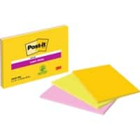 Post-it Super Sticky Notes 152 x 101 mm Kleurenassortiment 3 Blokken à 45 Vellen