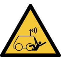 Djois Veiligheidsbord Waarschuwing: op afstand bestuurbare machine Klevend, schroeven PP (Polypropeen) 15 (B) x 0,14 (H) cm