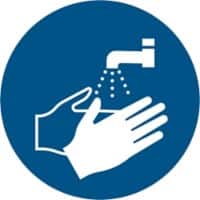 Djois Veiligheidsbord Handen wassen verplicht Zelfklevend, schroeven PP (Polypropeen) 30 x 0,14 cm 3 Stuks