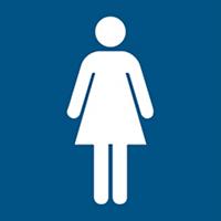 Djois Veiligheidsbord Toilet dames Klevend, schroeven PP (Polypropeen) 10 (B) x 0,14 (H) cm