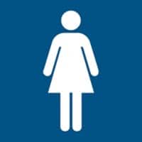 Djois Veiligheidsbord Toilet dames Klevend, schroeven PP (Polypropeen) 20 x 0,14 cm 3 Stuks