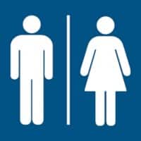 Djois Veiligheidsbord Toilet heren en dames Klevend, schroeven PP (Polypropeen) 20 x 0,14 cm 3 Stuks
