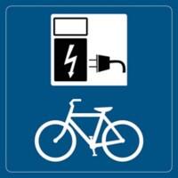 Djois Veiligheidsbord Pictogram Oplaadpunt-fiets PP (Polypropeen) 20 (B) x 0,14 (H) cm