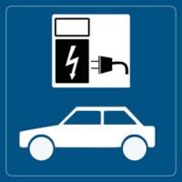 Djois Veiligheidsbord Pictogram Oplaadpunt-auto Klevend, schroeven PP (Polypropeen) 20 (B) x 0,14 (H) cm