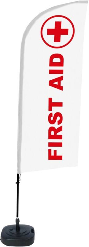SHOWDOWN First Aid Windvorm Strandvlag 330 x 89 cm Enkel Aluminium