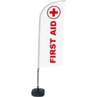 SHOWDOWN First Aid Windvorm Strandvlag 330 x 89 cm Enkel Aluminium