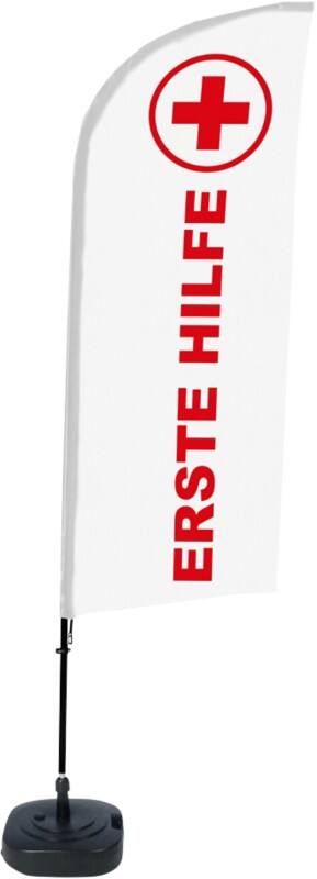 SHOWDOWN First Aid Windvorm Strandvlag 330 x 89 cm Enkel Aluminium