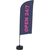 SHOWDOWN Open Windvorm Strandvlag 330 x 89 cm Enkel Aluminium