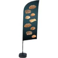 SHOWDOWN Bread Windvorm Strandvlag 330 x 89 cm Enkel Aluminium