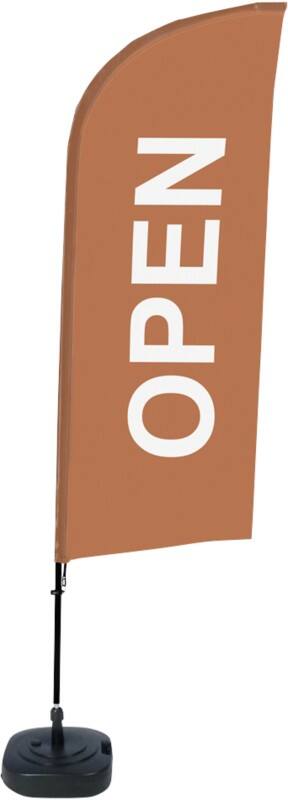 SHOWDOWN Open Windvorm Strandvlag 330 x 89 cm Enkel Aluminium