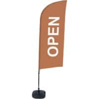 SHOWDOWN Open Windvorm Strandvlag 330 x 89 cm Enkel Aluminium