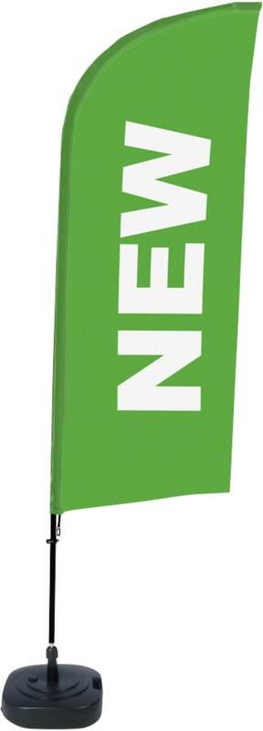 SHOWDOWN New Windvorm Strandvlag Groen 330 x 89 cm Enkel Aluminium