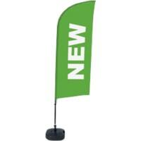 SHOWDOWN New Windvorm Strandvlag Groen 330 x 89 cm Enkel Aluminium