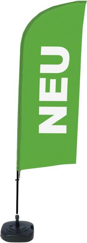 SHOWDOWN New Windvorm Strandvlag Groen 330 x 89 cm Enkel Aluminium