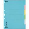 Biella Blanco Tabbladen A4 Kleurenassortiment Blauw, geel, grijs, groen, roze 10 tabs Karton 4 Gaten