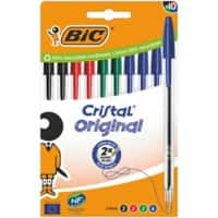 BIC Cristal Original Balpen Kleurenassortiment 0,4 mm 10 Stuks