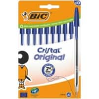 BIC Cristal Original Balpen Blauw 0,4 mm 10 Stuks