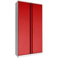 Phoenix SCL Series Draaideurkast Staal 4 Legbord 915 x 370 x 1.830 mm Grijs, rood