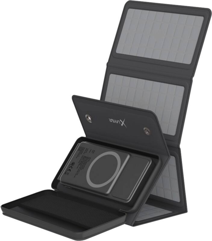 XLayer Solar Powerbank 10000 mAh Lithium polymeer (Li-Polymeer) Zwart 220150