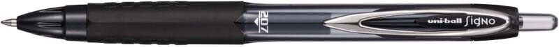 uni-ball Signo UMN-207 Intrekbaar Rollerballpen Zwart 0,4 mm Medium Rollerball Navulbaar 70% Gerecycled