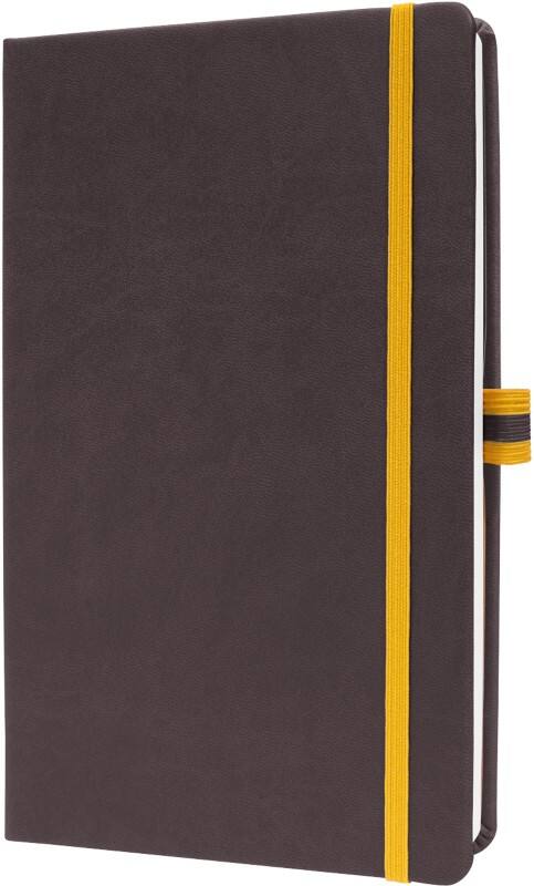 Sigel Linescape Schrijfblok A5 Geruit Zijdelings Gebonden PU (Polyurethaan) Harde kaft Donkergrijs Niet geperforeerd 176 Pagina's