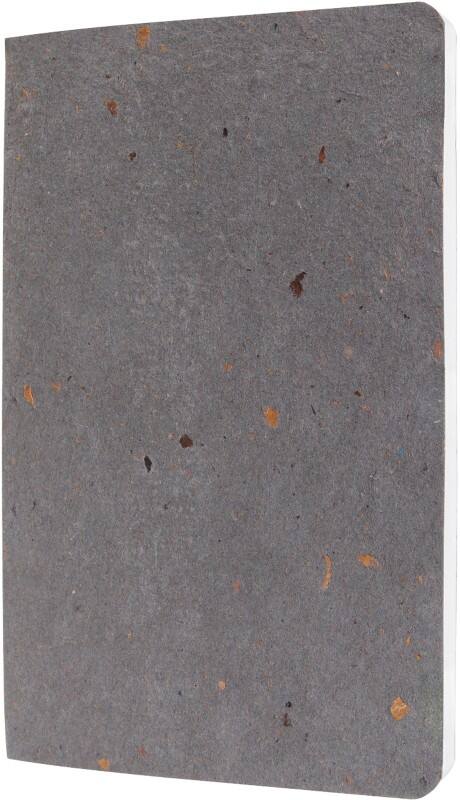 Sigel ReUp Schrijfblok A5 Geruit Zelfklevend zijdelings gebonden Koffieboondoppen Zachte Kaft Donkergrijs Niet geperforeerd 100 Pagina's