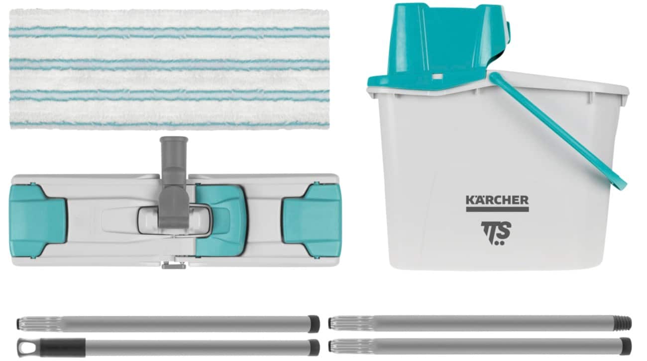 Kärcher Uni Mop-starterkit 15 x 35 x 140 cm Grijs 4 Stuks