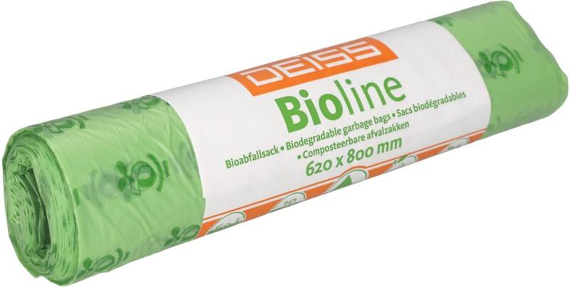 DEISS Bioline Vuilniszakken 60 l Groen 10 Stuks