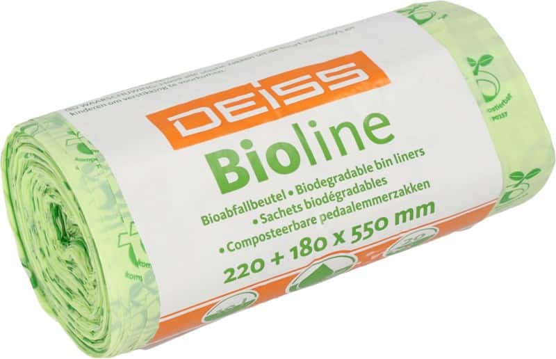 DEISS Bioline Vuilniszakken 10 l Groen 20 Stuks