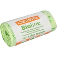 DEISS Bioline Vuilniszakken 10 l Groen 20 Stuks