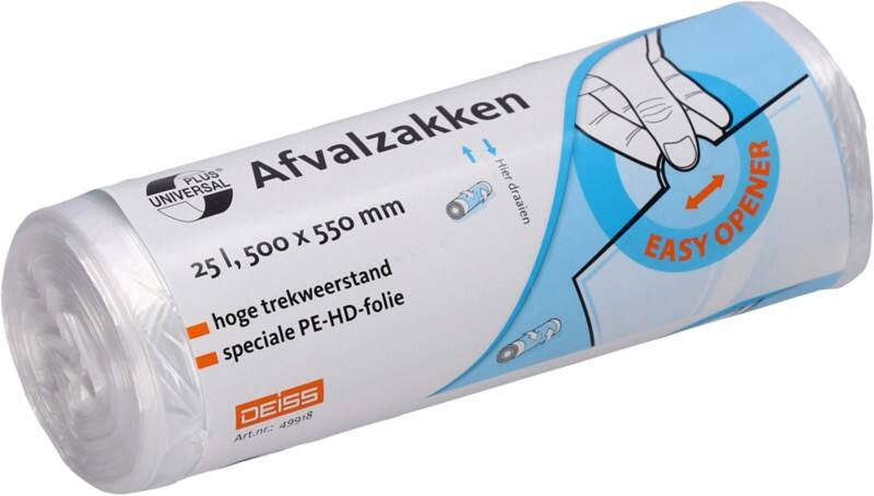 UNIVERSAL PLUS Universal Plus Vuilniszakken 25 l Transparant 50 Stuks