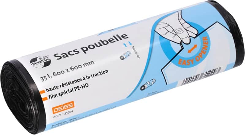 UNIVERSAL PLUS Universal Plus Vuilniszakken 30 l Zwart 50 Stuks