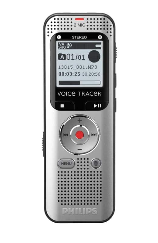 Philips Digitale voicerecorder DVT2015 Zilver, zwart 8 GB