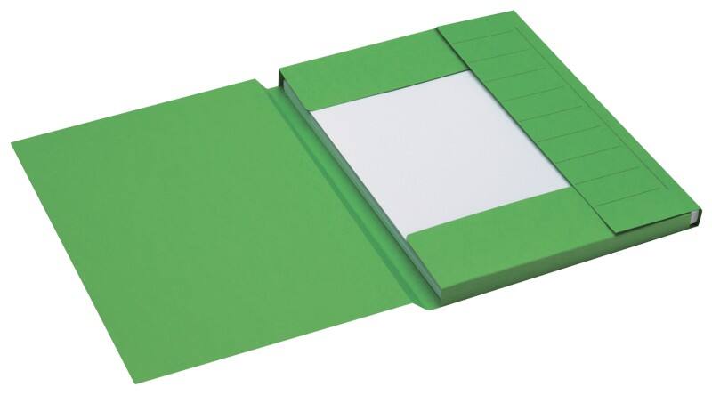 Djois Dossiermap Secolor A4 Groen Karton 3 kleppen 31 x 23 cm