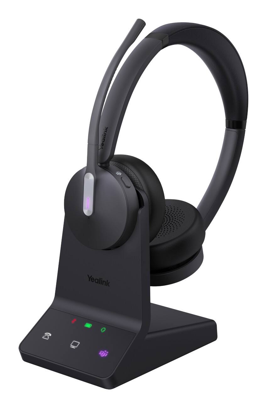 Yealink WH64 Dual Teams Draadloos Headset Over het hoofd Noise-cancelling microfoon Stereo Zwart