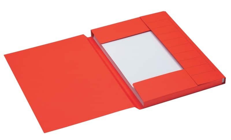 Djois Stofklepmap Secolor A4 Rood Karton 3 kleppen 31 x 23 cm